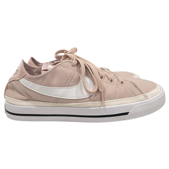 Nike Court Legacy Canvas Shoes Womens 9 Pink White Oxford Athletic Sneakers Low - Picture 5 of 10